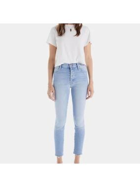 Mother superior the stunner ankle fray Classic Light Blue Women's Jeans 24